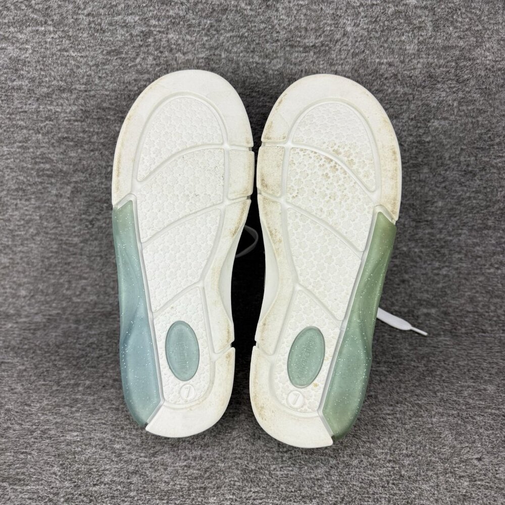 ✅Mule Platform Sneaker Womens Size 7 White Leather Lace Up Slip On Comfort Shoes - Picture 4 of 11